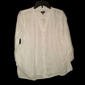 Talbots swiss dot blouse PM